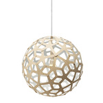 Coral Pendant - Bamboo Exterior / White Interior