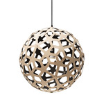 Coral Pendant - Bamboo Exterior / Black Interior