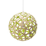 Coral Pendant - Bamboo Exterior / Lime Interior