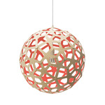 Coral Pendant - Bamboo Exterior / Red Interior