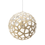 Coral Pendant - Bamboo Exterior / White Interior