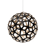 Coral Pendant - Black Exterior / Bamboo Interior