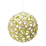 Coral Pendant - Bamboo Exterior / Lime Interior