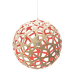 Coral Pendant - Bamboo Exterior / Red Interior