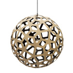 Coral Pendant - Bamboo Exterior / Black Interior