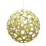 Coral Pendant - Bamboo Exterior / Lime Interior