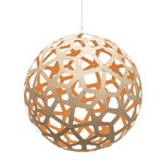 Coral Pendant - Bamboo Exterior / Orange Interior