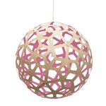 Coral Pendant - Bamboo Exterior / Pink Interior