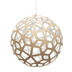 Coral Pendant - Bamboo Exterior / White Interior