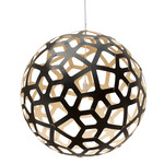 Coral Pendant - Black Exterior / Bamboo Interior