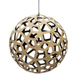 Coral Pendant - Bamboo Exterior / Black Interior