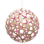 Coral Pendant - Bamboo Exterior / Pink Interior