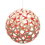 Coral Pendant - Bamboo Exterior / Red Interior