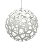 Coral Pendant - White Exterior / White Interior