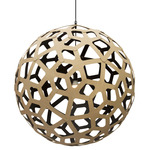 Coral Pendant - Bamboo Exterior / Black Interior