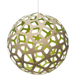 Coral Pendant - Bamboo Exterior / Lime Interior