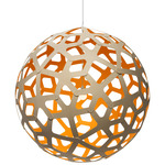 Coral Pendant - Bamboo Exterior / Orange Interior