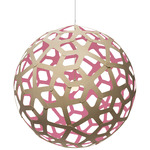 Coral Pendant - Bamboo Exterior / Pink Interior
