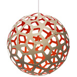 Coral Pendant - Bamboo Exterior / Red Interior