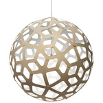 Coral Pendant - Bamboo Exterior / White Interior