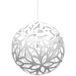 Floral Pendant - White Exterior / White Interior