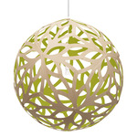 Floral Pendant - Bamboo Exterior / Lime Interior