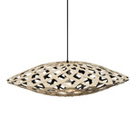 Flax Pendant - Bamboo Exterior / Black Interior