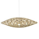 Flax Pendant - Bamboo Exterior / Bamboo Interior