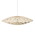 Flax Pendant - Bamboo Exterior / White Interior