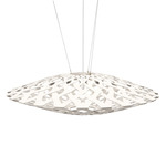 Flax Pendant - White Exterior / White Interior