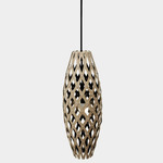 Hinaki Pendant - Bamboo Exterior / Black Interior