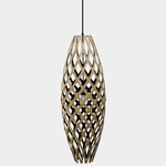 Hinaki Pendant - Bamboo Exterior / Black Interior