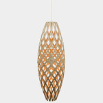 Hinaki Pendant - Bamboo Exterior / Orange Interior