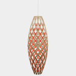 Hinaki Pendant - Bamboo Exterior / Red Interior