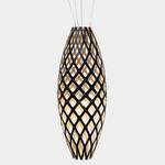 Hinaki Pendant - Black Exterior / Bamboo Interior