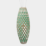 Hinaki Pendant - Bamboo Exterior / Aqua Interior