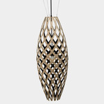 Hinaki Pendant - Bamboo Exterior / Black Interior