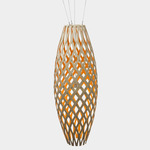 Hinaki Pendant - Bamboo Exterior / Orange Interior