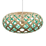 Kina Pendant - Bamboo Exterior / Aqua Interior