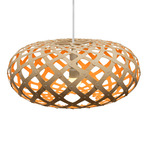 Kina Pendant - Bamboo Exterior / Orange Interior