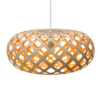 Kina Pendant - Bamboo Exterior / Orange Interior