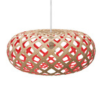 Kina Pendant - Bamboo Exterior / Red Interior