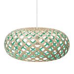 Kina Pendant - Bamboo Exterior / Aqua Interior