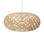 Kina Pendant - Bamboo Exterior / Orange Interior