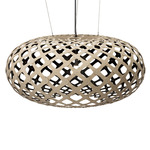 Kina Pendant - Bamboo Exterior / Black Interior