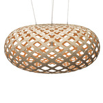 Kina Pendant - Bamboo Exterior / Orange Interior