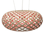 Kina Pendant - Bamboo Exterior / Red Interior