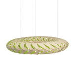 Maru Pendant - Bamboo Exterior / Lime Interior