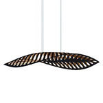 Navicula Pendant - Black Exterior / Bamboo Interior