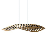 Navicula Pendant - Bamboo Exterior / Black Interior